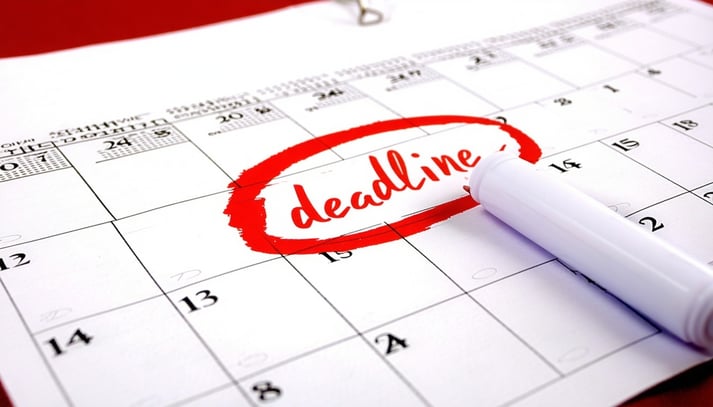 Calendar with a Red Deadline Circle-1